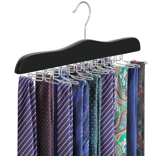 TOPIA HANGER 24-Hook Tie Rack