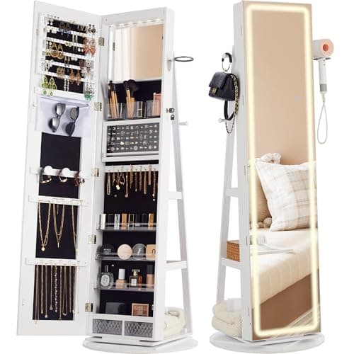 360° Swivel Jewelry Armoire