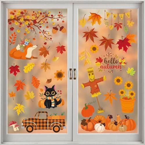 Autumn Leaves Window Clings