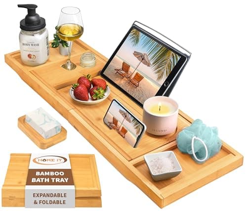 HOME IT Bamboo Bath Caddy
