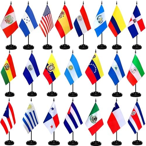 22-Country Desk Flags