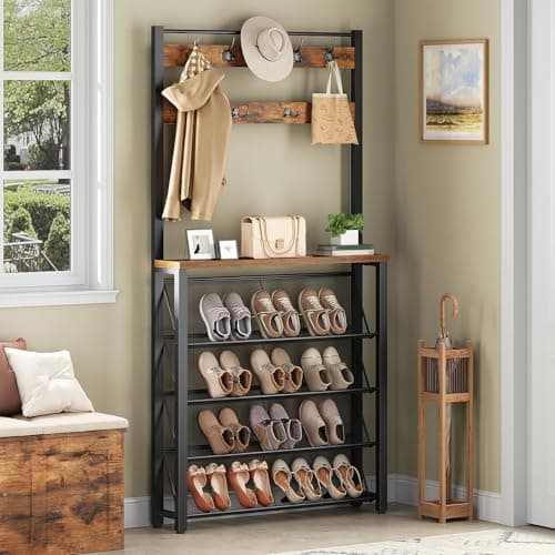 Slim Rustic Hall Tree