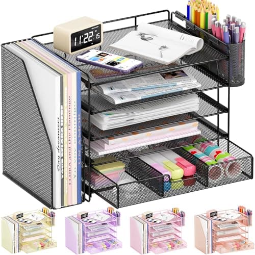5-Tier Mesh Desk Organizer