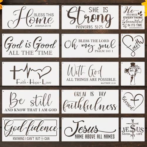Christian Word Stencils