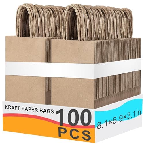 100-Pack Kraft Bags