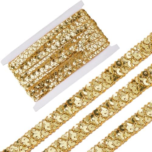 Gold Sequin Ribbon Trim