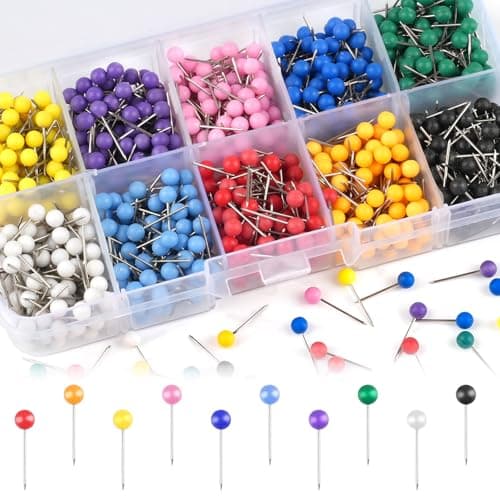 1000 Multicolor Map Pins