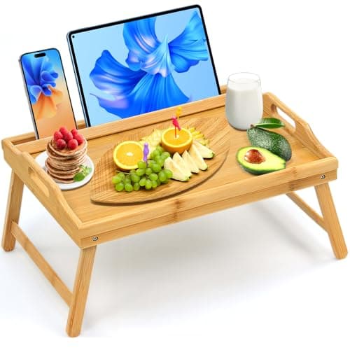 Stable Bamboo Bed Tray