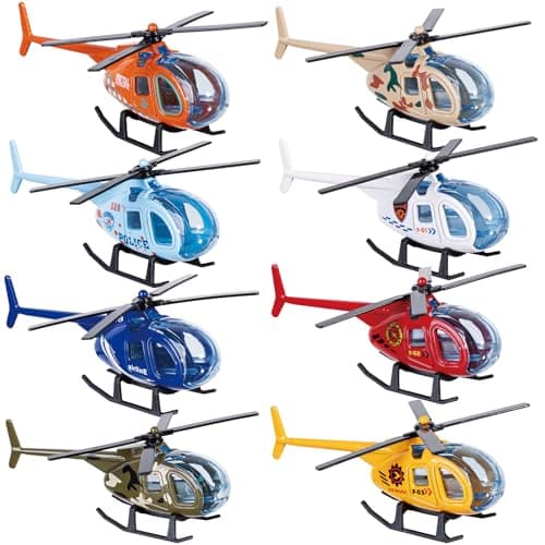 Die-Cast Mini Helicopter Set