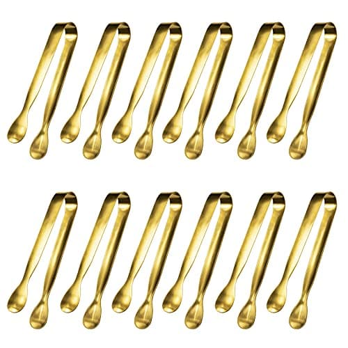 JCREN Gold Serving Tongs