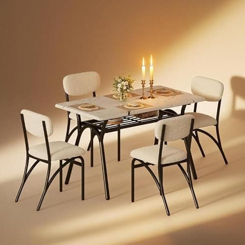 Marble-Top Modern 5-Piece