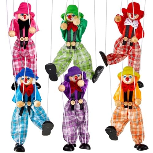 6-Pack Clown Marionettes