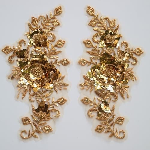G-RUI Golden Flower Applique