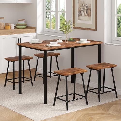 Industrial 4-Person Dining Set