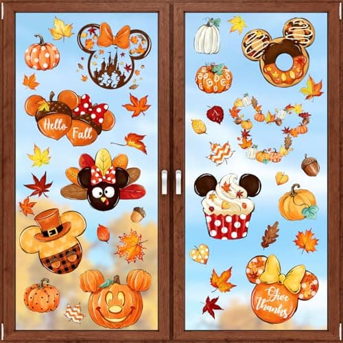 Mouse Fall Window Clings