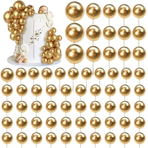 Gold Ball Cake Picks
