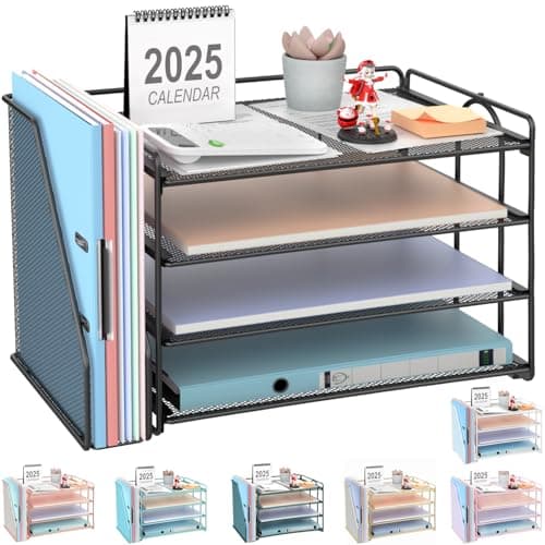 4-Tier Mesh File Organizer