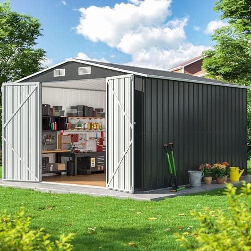 DAUSOLA 10x12 Metal Shed