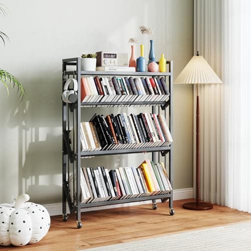 4-Tier Mobile Bookshelf