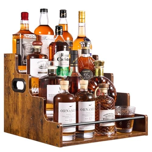 16‑Bottle Rustic Shelf
