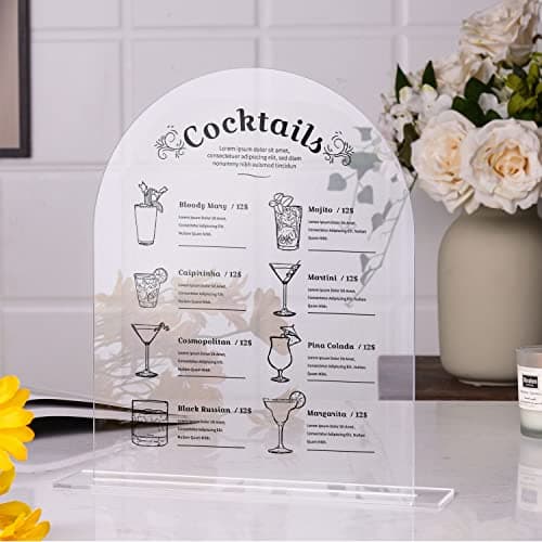 UNIQOOO Acrylic Table Signs