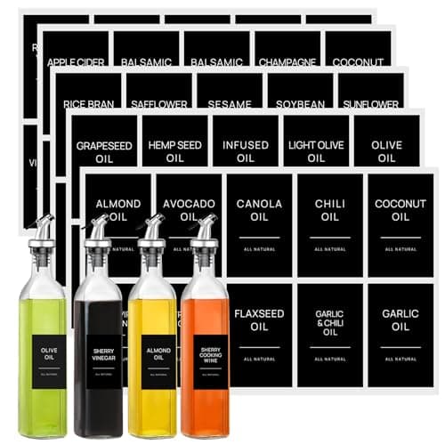 Matte Oil Bottle Labels