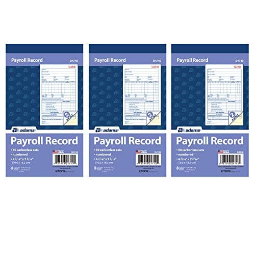 Payroll Record 3-Pack