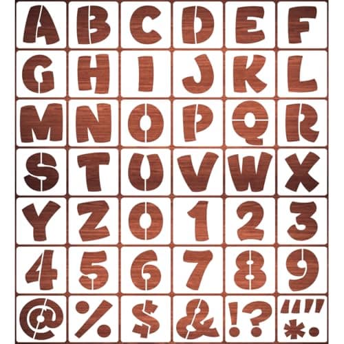 4-Inch Mylar Stencil Set