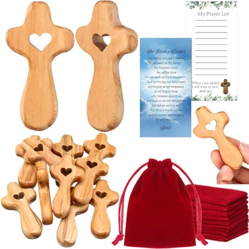 Olive Wood Pocket Crosses
