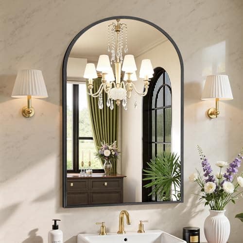 Arched Metal Wall Mirror