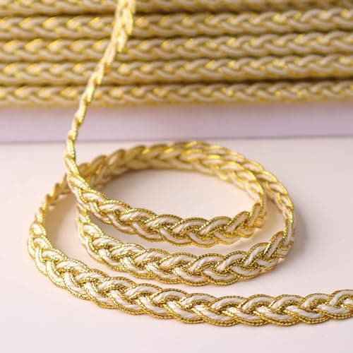 AIETSYEI Metallic Floral Trim