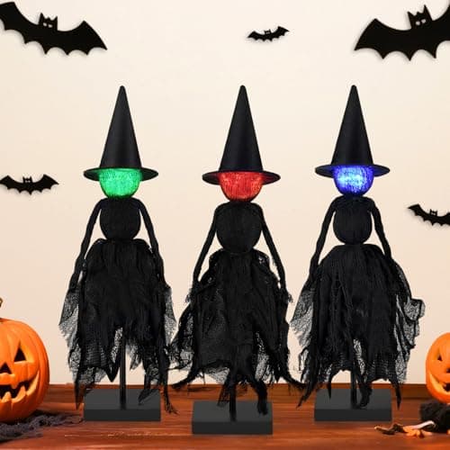 Cute LED Witch Trio
