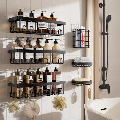 Veken Rustproof Shower Caddy Set