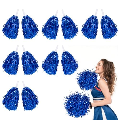 12-Pack Blue Pom Poms