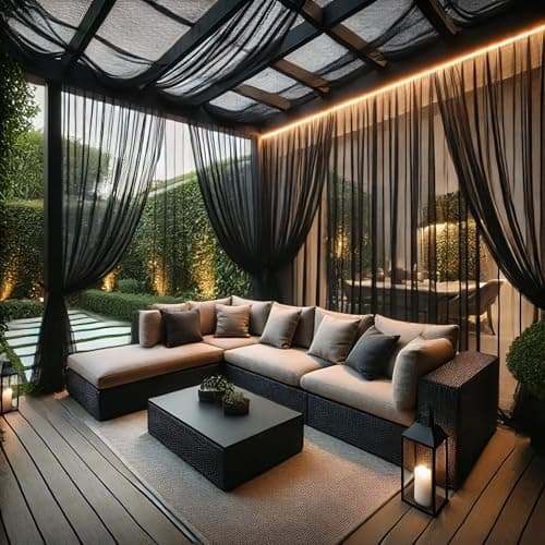Extra-Wide Mesh Curtains