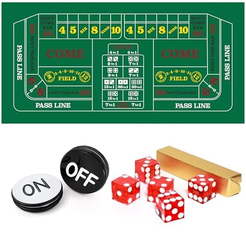 Tabletop Craps Layout Set