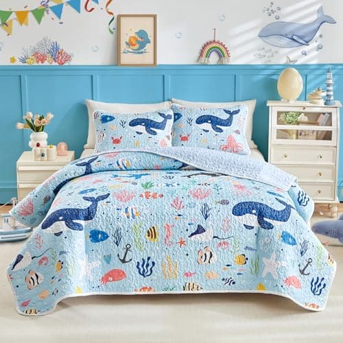 Sea-Themed Cotton Quilt