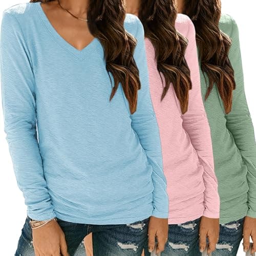 Trendy V-Neck Fall Tops