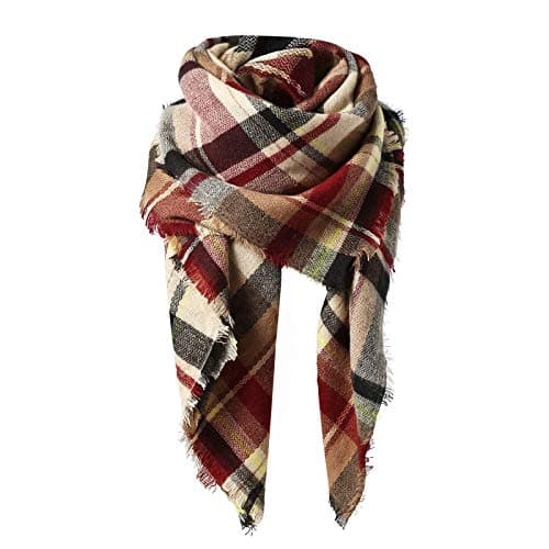 Cozy Plaid Blanket Scarf