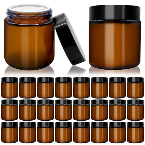 GRWJHUM Amber Glass Jars