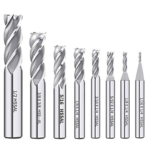 HSS 4-Flute End Mill Set
