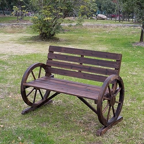Wagon Wheel 2-Person Bench