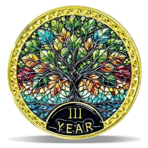 Radiant Tree Sobriety Coin