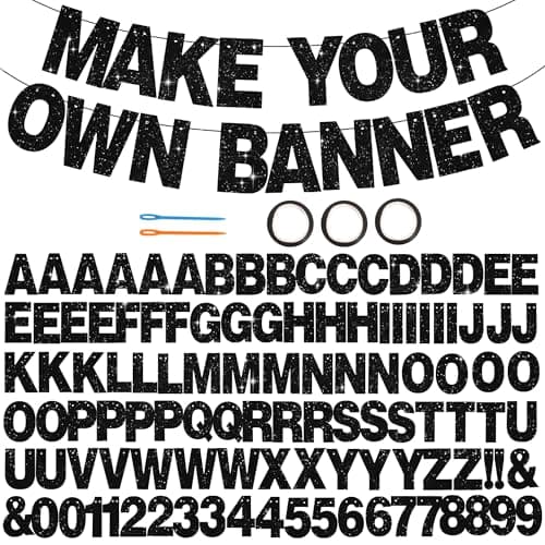 Glitter Letter DIY Banner