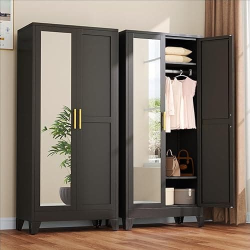 Mirrored Metal Wardrobe