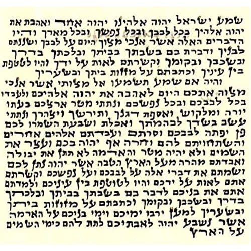 Non-Kosher Mezuzah Scrolls
