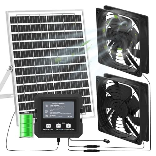 Solar Fan with Battery